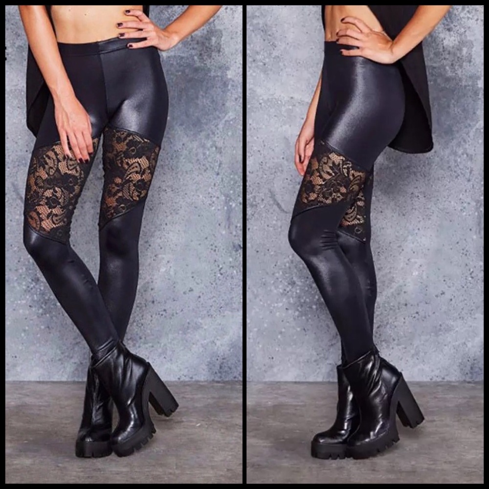 Floral Lace Leggings - Picture 3 of 3